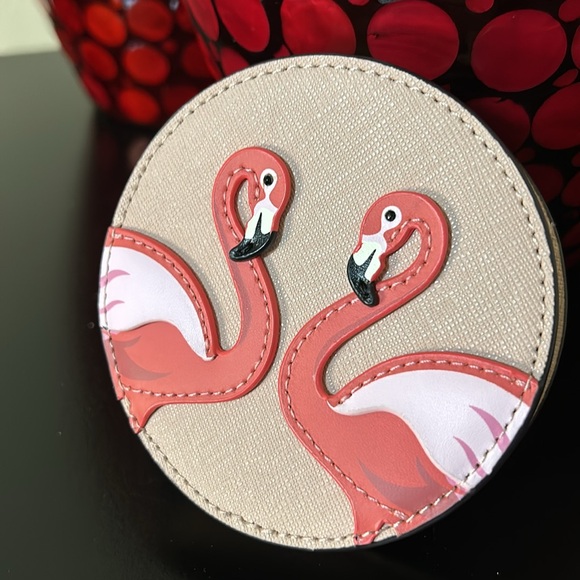 Kate Spade NWT By the Pool Flamingo Polly Coin Purse - Picture 3 of 9